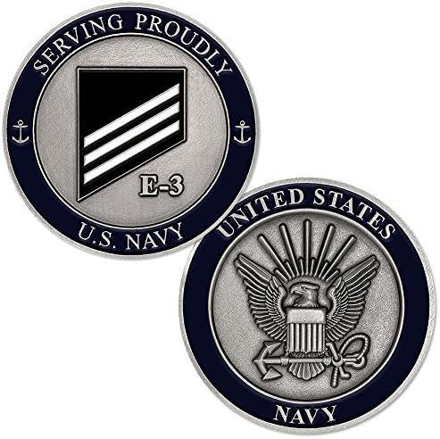 AMERIKAI Haditengerészet Rangot E-3 Fehér Tengerész Kihívás Érme