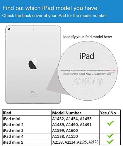 iPad Mini 5 Esetben, Mini 4 Esetben, az iPad Mini 1/2/3 az Esetben, Védő bőrtok, Állítható Állvány Auto