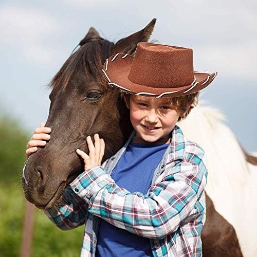 Gyermek Barna Kalap Klasszikus Cattleman Western Cowboy Kalap Fiú Gyermek Jelmez Jelmezes Buli