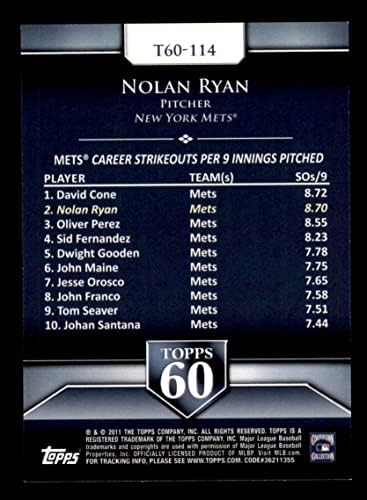 2011 Topps 114 T-60 Nolan Ryan (Baseball Kártya) NM/MT