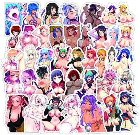 100 Felnőtt Matricák Cenzúrázatlan, Szexi Anime Lány Matricák Felnőtt, Vízálló NBM Matricák Víz Üveg Laptop