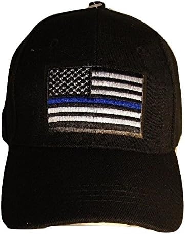 AES Tucat (12) Vékony Kék Vonal USA-ban Rendőrségi Emlékmű Amerikai Fekete Hímzett Sapka Kalap