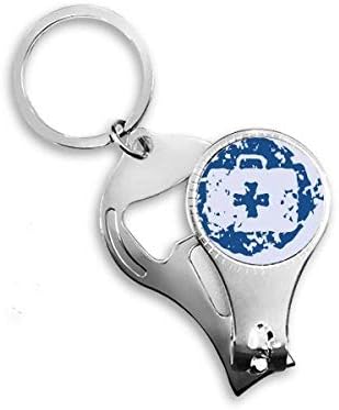 Kék elsősegély-Készlet Design Kerek Illusztráció a Minta Köröm Zimankó Gyűrű kulcstartó Sörnyitó Clipper