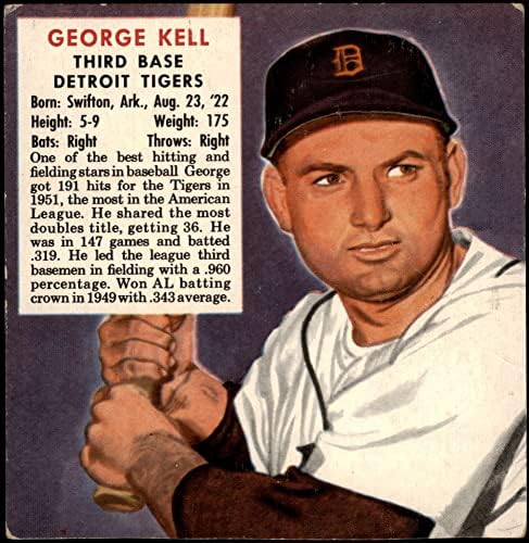 1952-ben a Vörös Ember 13 AL George Kell Detroit Tigers (Baseball Kártya) (Tab) JÓ Tigrisek