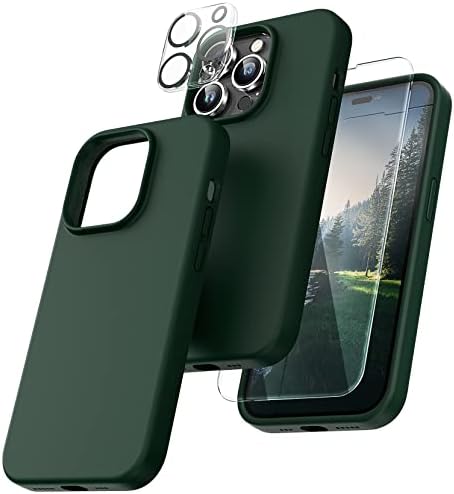 TOCOL [5 az 1-ben Tervezett iPhone 14 Pro Esetében, 2db Képernyő Védő + 2 Csomag Kamera Lencséjét Védő,