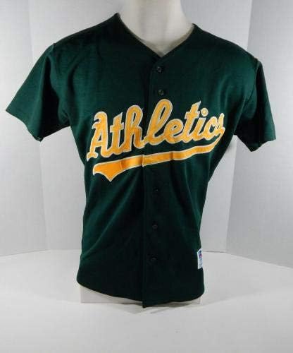 1996-98 Oakland Athletics Denny Walling 15 Játék Használt Zöld Jersey - Játék Használt MLB Mezek