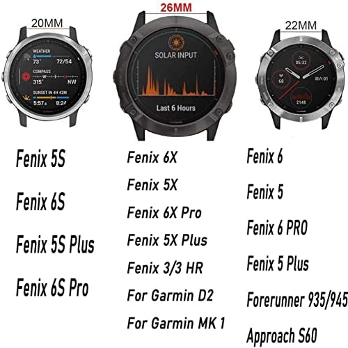 AXTI 26 22 20 MM Watchband Szíj, a Garmin Fenix 7 7 X 7-ES Watch gyorskioldó Szilikon Easyfit Csukló Heveder