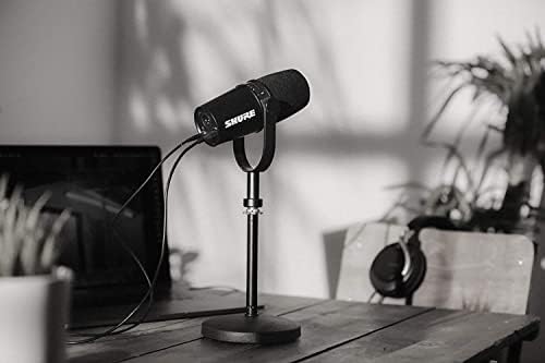Shure MV7 USB/XLR Dinamikus Mikrofon Állvány + AONIC 50 Fejhallgató a Podcasting, Felvétel, Folyamatos