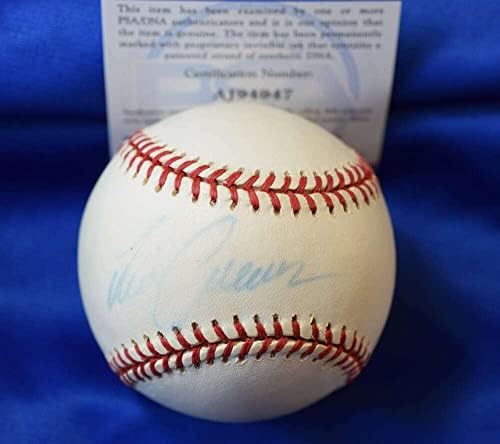 Tim Crews PSA DNS Ritka Autogramot Nemzeti Liga ONL Aláírt Baseball - Dedikált Baseball