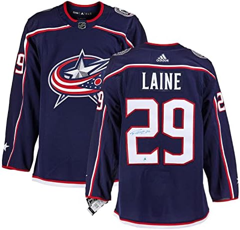 Patrik Laine Columbus Blue Jackets Dedikált Adidas Jersey - Dedikált NHL-Mezek