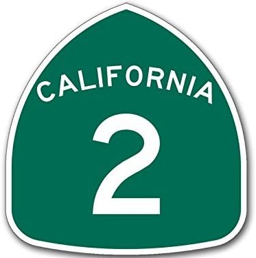 LPF USA Zöld Kaliforniai Autópálya 2 Tábla Alakú Matrica (Glendale Autópálya-Matrica)