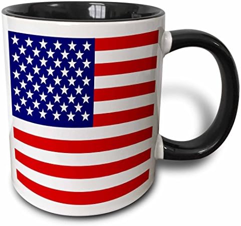 3dRose Amerikai Zászló - Hazafias USA stars and stripes piros-fehér-kék -. - Bögre (mug_112805_1)