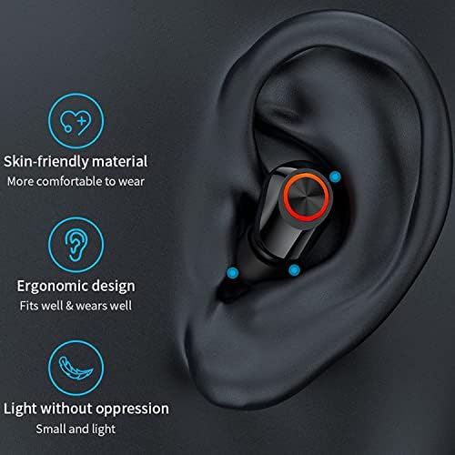Bluetooth Fejhallgató Igaz, Vezeték nélküli Fülhallgató, 60H a Lejátszás a Power LED Kijelző Fülhallgató