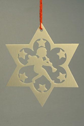 Rudolph Schatzkiste Fa Dekoráció Csillag + Angyal 7 cm karácsonyfa Dekoráció Fa Dekoráció Seiffen érchegység