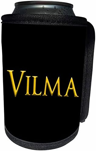 3dRose Vilma népszerű lány neve az USA-ban. Sárga, fekete. - Lehet Hűvösebb Üveg Wrap (cc-362402-1)