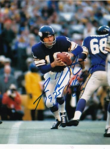 Fran Tarkenton Minnesota Vikings 1975 Nfl Mvp/Hof 86 Akció Aláírt 8x10 - Dedikált NFL-Fotók