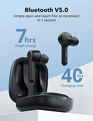 MiTechPro Vezeték Nélküli Fülhallgató, Bluetooth V5.3 USB-C-Quick Charge 40H játékidő Fülhallgató Vezeték