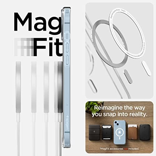 Spigen Ultra Hibrid (MagFit) [Anti-Sárgás Technológia] Tervezték iPhone 14 Esetben (2022) - Fehér