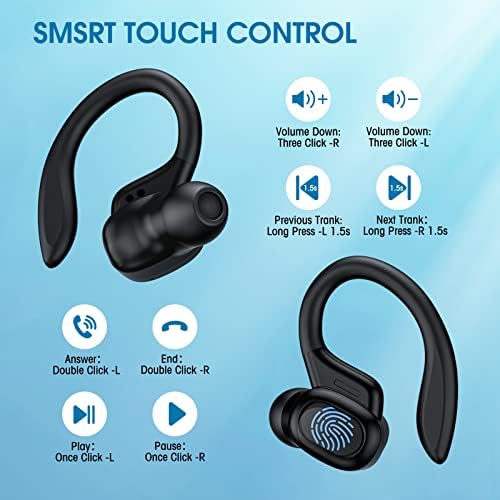 ZKAPOR Vezeték nélküli Fülhallgatót Bluetooth 5.3 Sport, fülhallgatók Bluetooth Fejhallgató