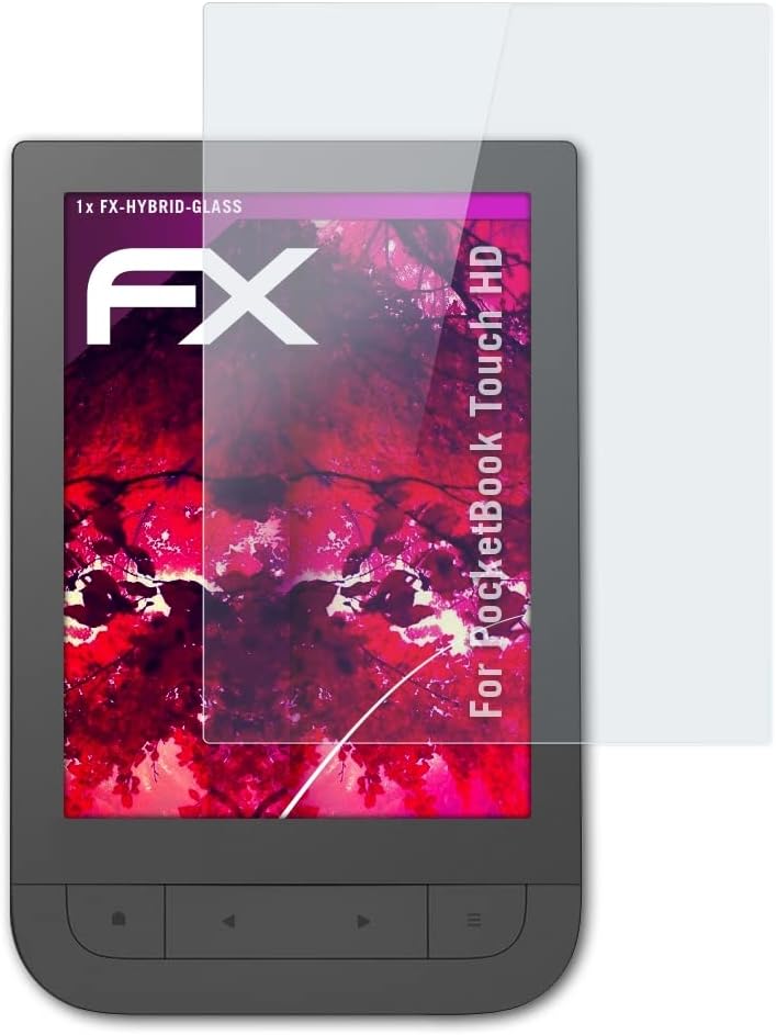 atFoliX Műanyag Üveg Védőfólia Kompatibilis a Pocketbook Touch HD Üveg Protector, 9H Hibrid-Üveg FX Üveg